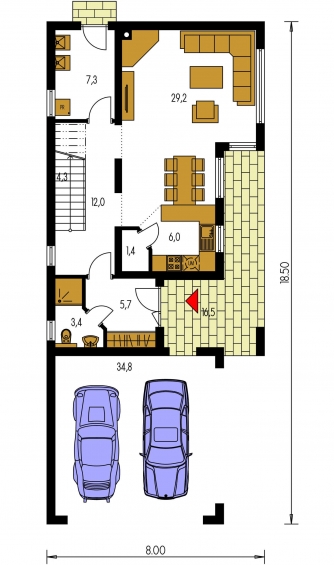 Floor plan of ground floor - ARKADA 4